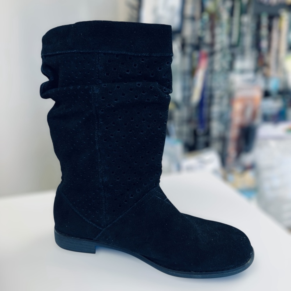 TOMS Serra Women's Black Suede Mid-Calf Slouch Boots Size 8.5 - Picture 5 of 9